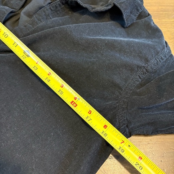 CP Shades Womens Black Tunic Shirt Dress Micro Corduroy Long Sleeve Lagenlook XS - Picture 6 of 9